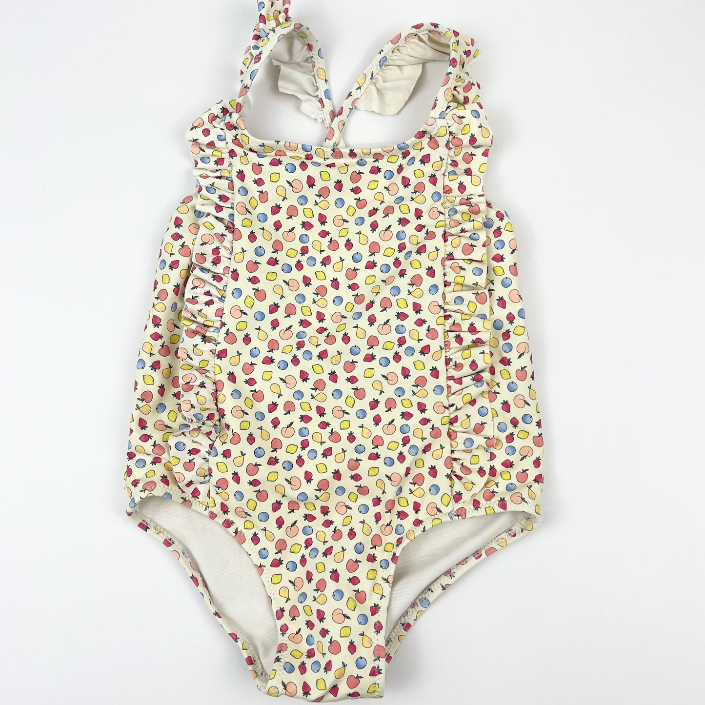 Ruffle Fruit Print One-Piece Bathing Suit | 2-3T | Zara