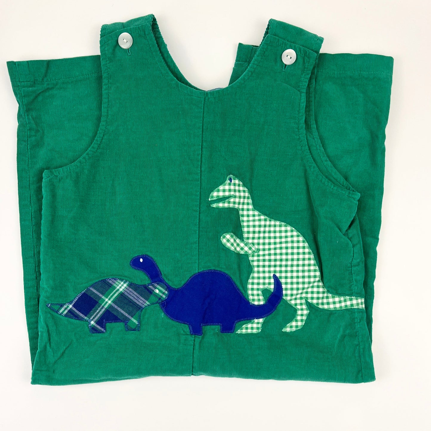 Cotton Longalls| Toddler Boy Dino Overalls Green 3T | Funtasia! too Dallas