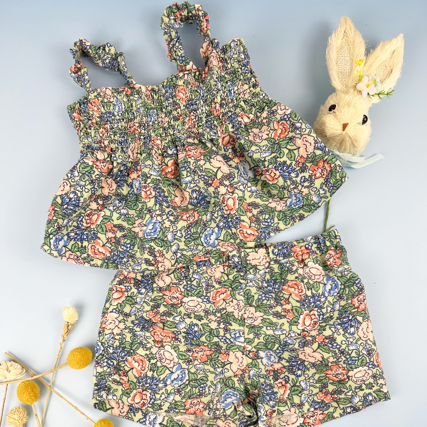 Floral Smocked Tank Girls Set 12-18 months | Old Navy