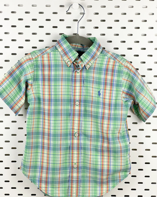 Short Sleeved Shirt | Striped Cotton Boys 3T | Polo Ralph Lauren