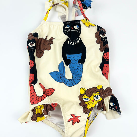 Cat Mermaid One-Piece Bathing Suit | 2T | Mini Rodini