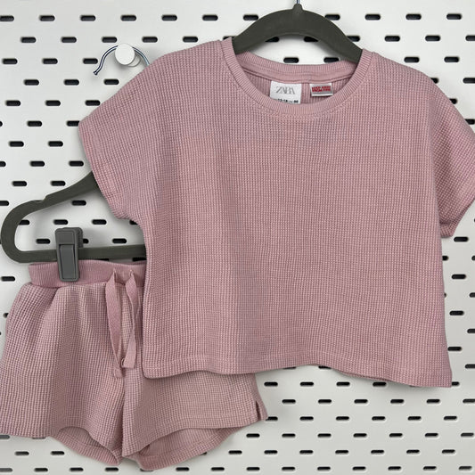Waffle Cotton | Shorts and Shirt Set 12-18 months | Zara Kids